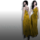 Valentina E. Tangled Web Gown Yellow