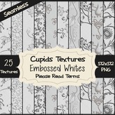 *Cupids Textures * 25 EMBOSSED WHITES