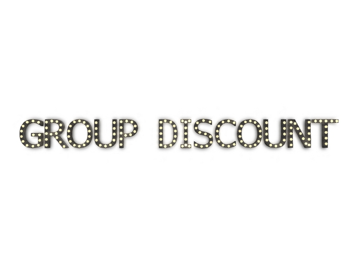 [Px] "GROUP DISCOUNT" Illuminated Light Bulbs Sign