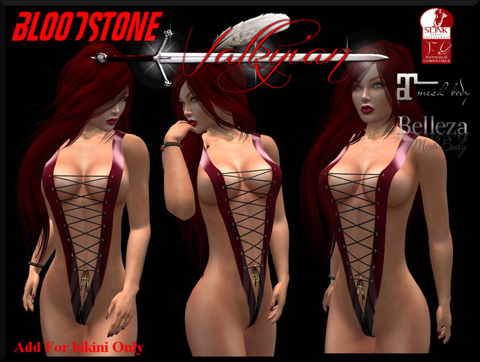 ~Valkyrian~Bloodstone Latex Lace Up Slingshot