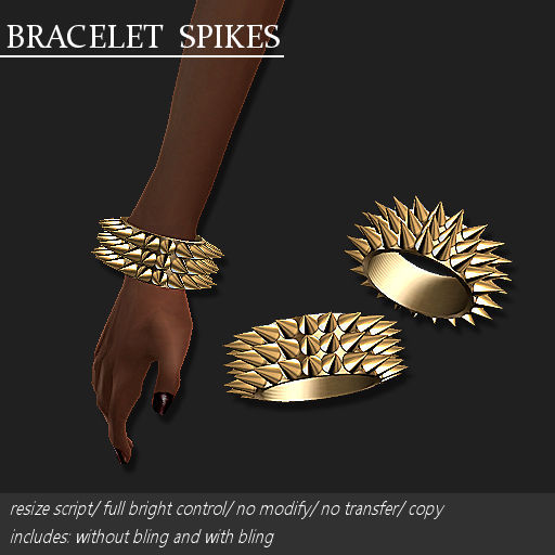 BRACELET SPIKES GOLD      -RYCA-