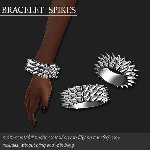 BRACELET SPIKES SILVER      -RYCA-