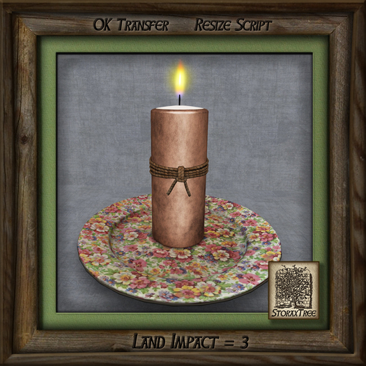 Twine Wrapped Candle Df