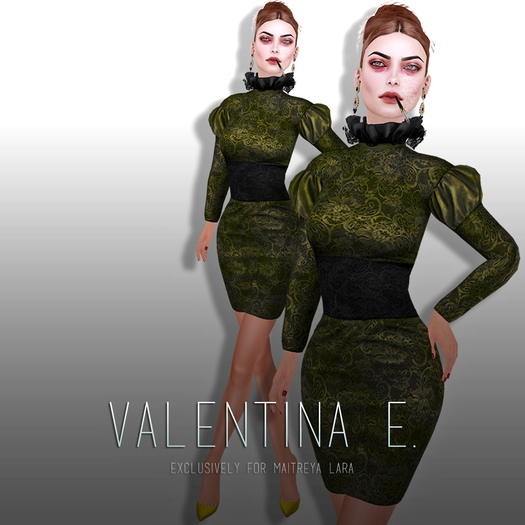 :V.e. Esther Lace Dress Venom