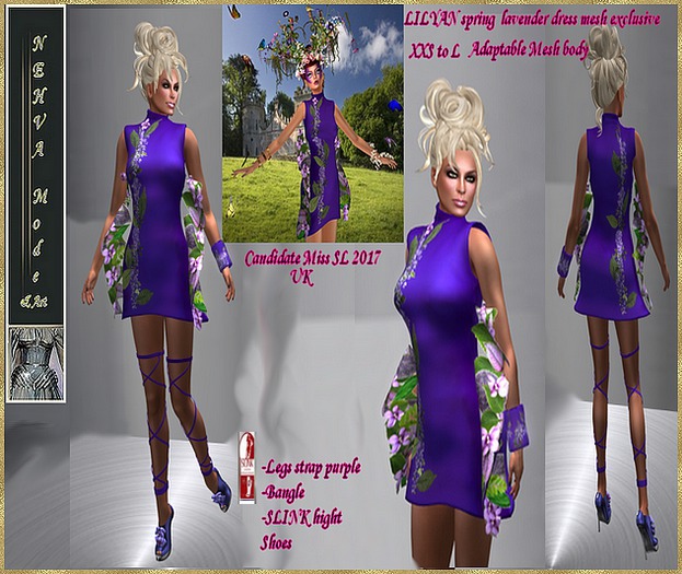 N785-LILYAN Lavender EXCLUSIVE  Dress Spring Outfit