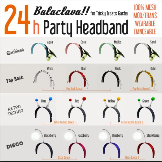 BALACLAVA!! 24h Party Headband - Pop Rock GOLD