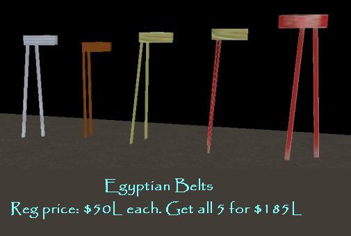 Egyptian Belt - Gold & Red