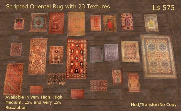 Hax's Havens - Oriental Rug with 23 textures - Very High Rez