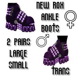 (BL) New Rox Ankle Boots Lt Purple Small & Large