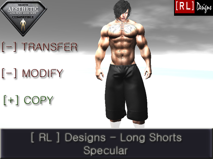 [ RL ] Designs - Long Shorts - Specular - Aesthetic