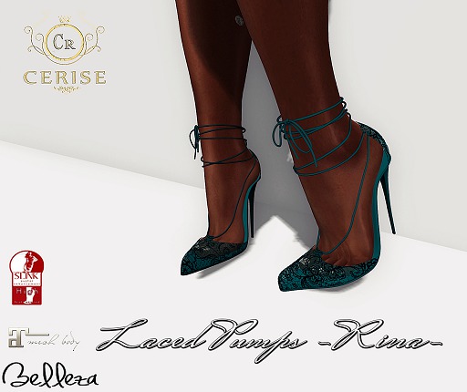::Cerise:: Laced Pumps BLUE LACE