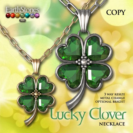 EarthStones Lucky Clover Necklace