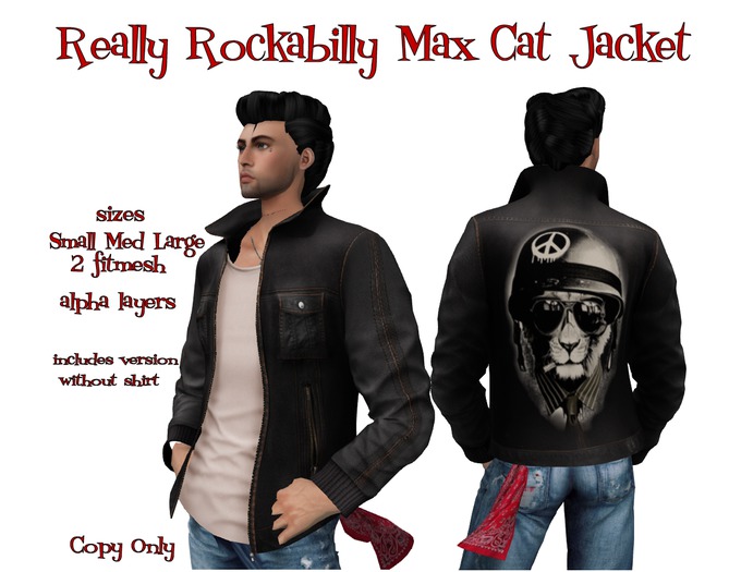 Really Rockabilly Max Cat Leather Jacket
