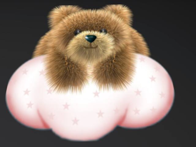 bear on cloud carpet