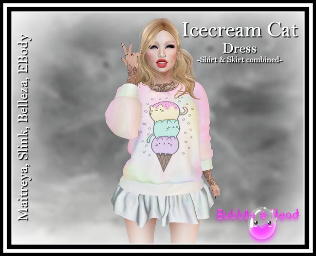 !!!BuBbLeHeAd!!! Icecream Cat dress DEMO