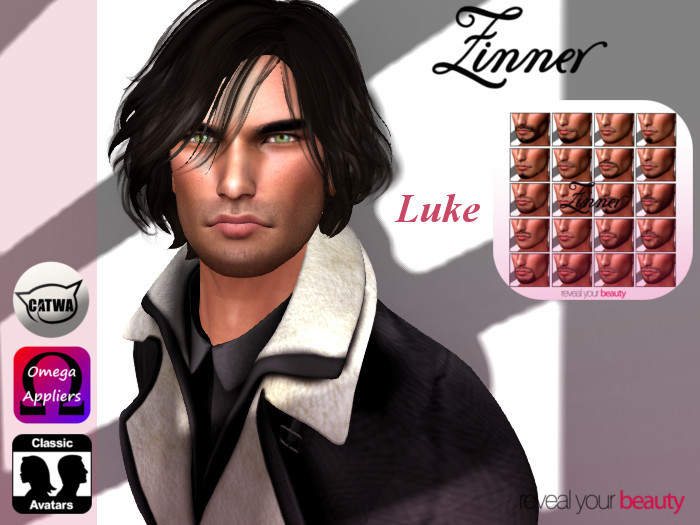 >Zinner< Luke Skin (Omega Applier) + Beard Pack