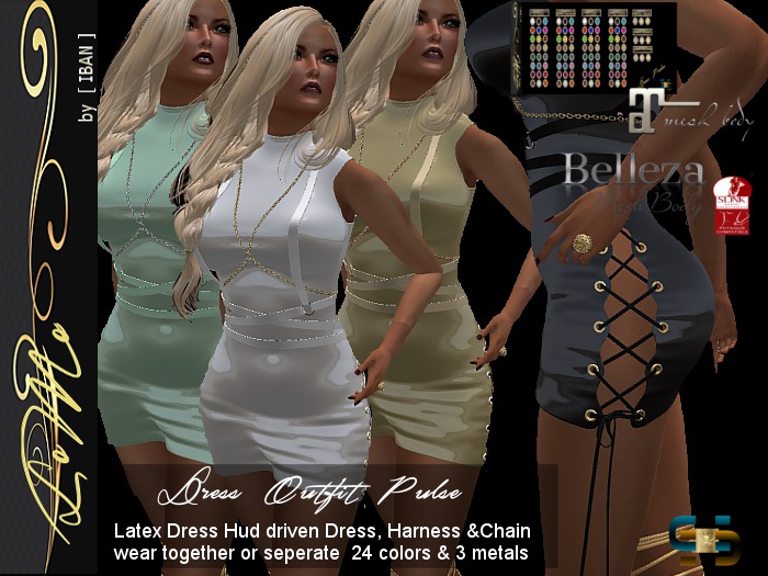 [ IBAN ] //009 MESH LATEX OUTFIT PULSE