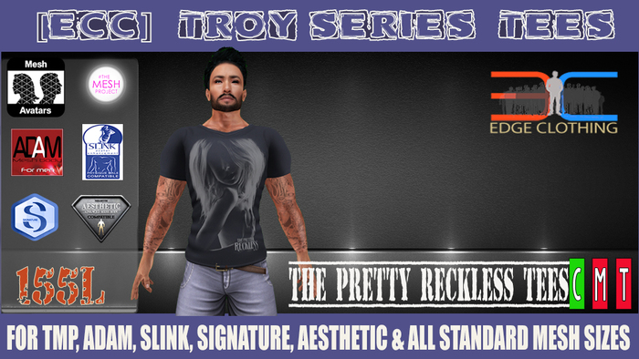 [ECC]  THE PRETTY RECKLESS BLUE TSHIRTS
