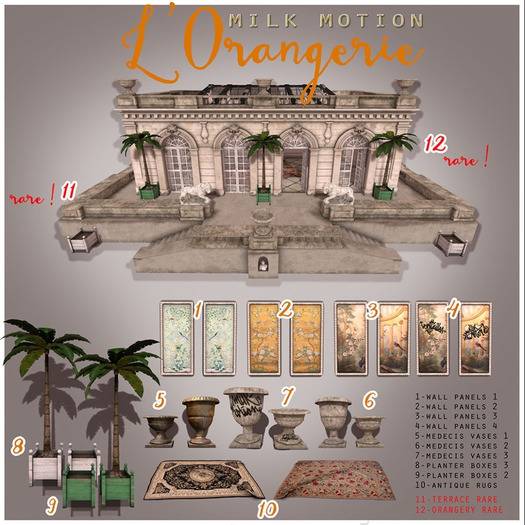 (Milk Motion) L'orangerie - Medicis vases 1