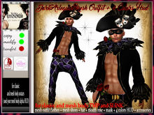 irrISIStible : DARK ARLEQUIN MESH OUTFIT MEN + 4 COLORS HUD