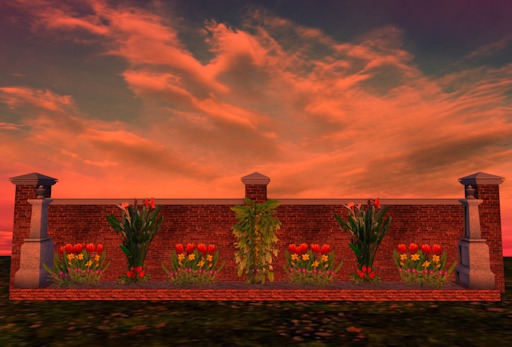 !!Brick Fenceing With Flowers/Mesh/Boxed