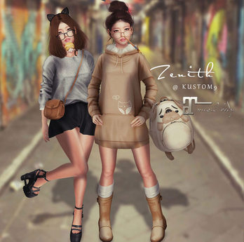 Second Life Marketplace - =Zenith=Pugs Backpack (Rose)
