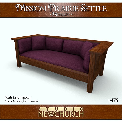 :: N :: Mission Prairie Settle - Merlot