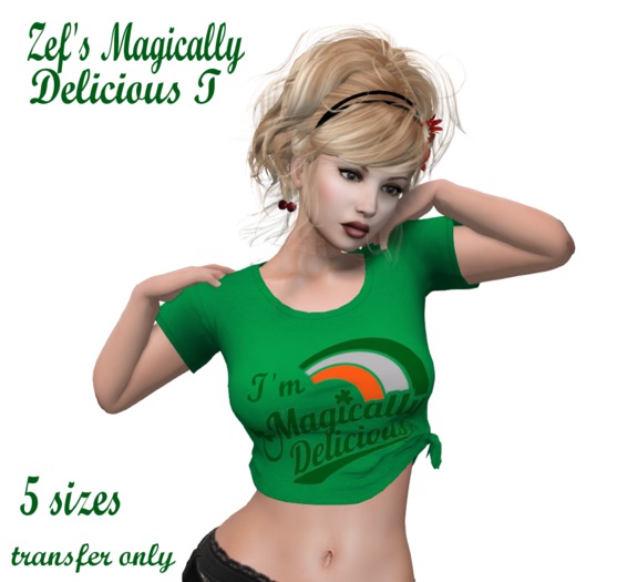 St Patricks Magically Delicious Mesh Knotted T-shirt