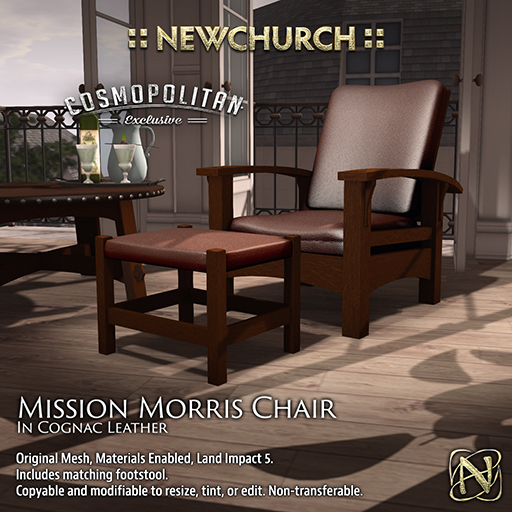 :: N :: Mission Morris Chair, Cognac