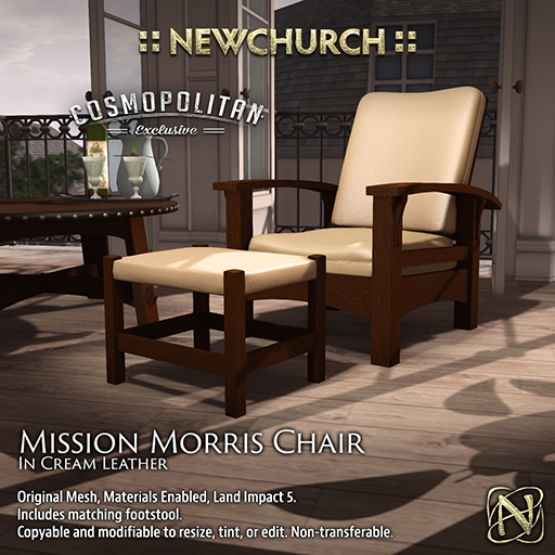 :: N :: Mission Morris Chair, Cream