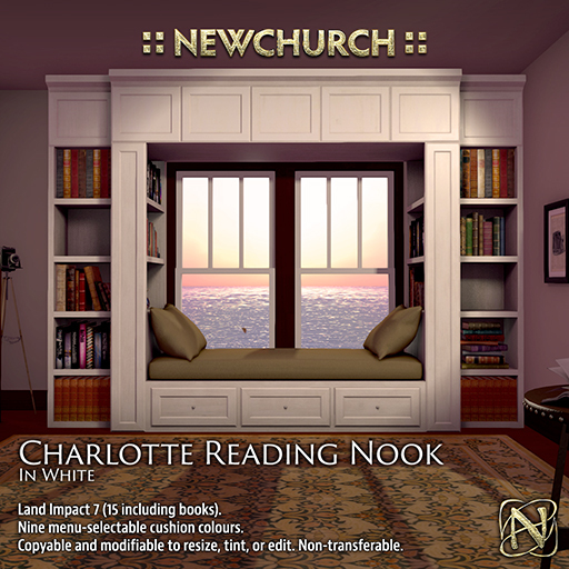 :: N :: Charlotte Reading Nook, White
