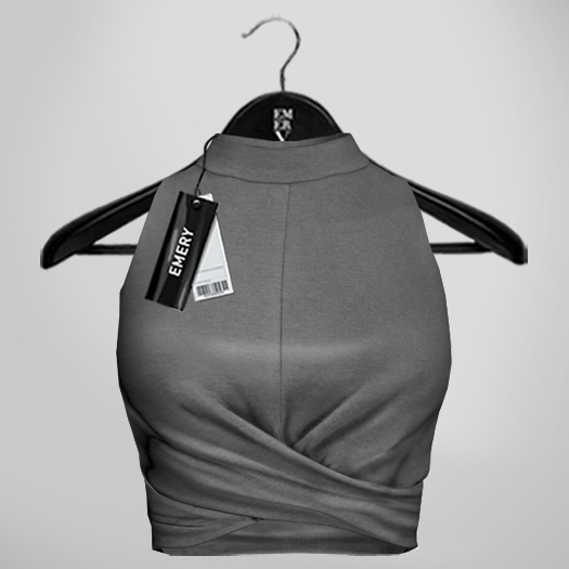 Emery Racha Twist Front Top Grey