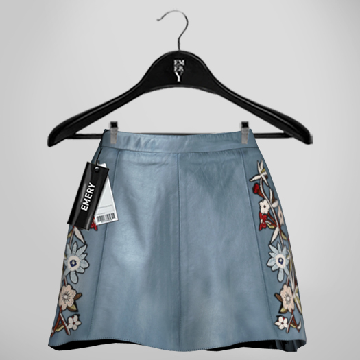 Emery Susan Embroidered Skirt Sky