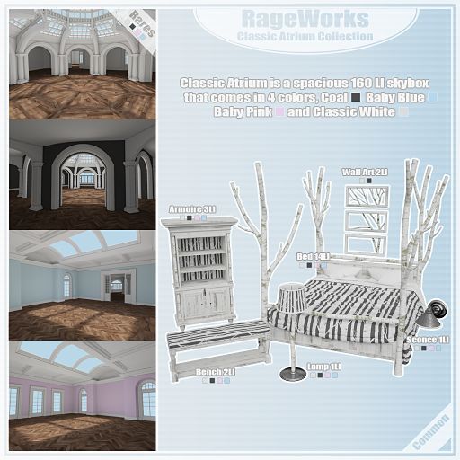 Classic Atrium Bed Coal  - (RageWorks)