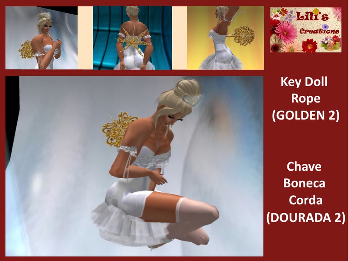 Key Doll Rope(GOLDEN 2)=Chave Boneca Corda(DOURADA 2) BOX