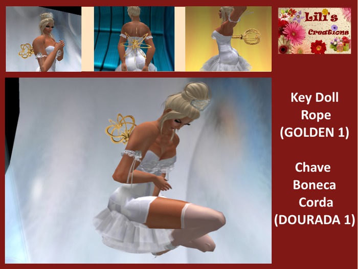 Key Doll Rope(GOLDEN 1)=Chave Boneca Corda(DOURADA 1) BOX