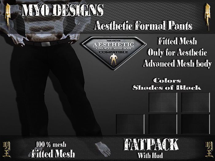 *MD*Aesthetic Formal Pants Shades of Black