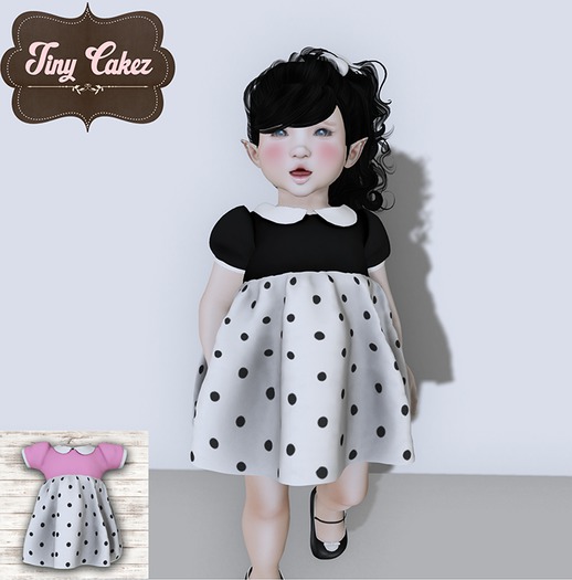 {TC} Swiss Roll Dress - Pink Polka