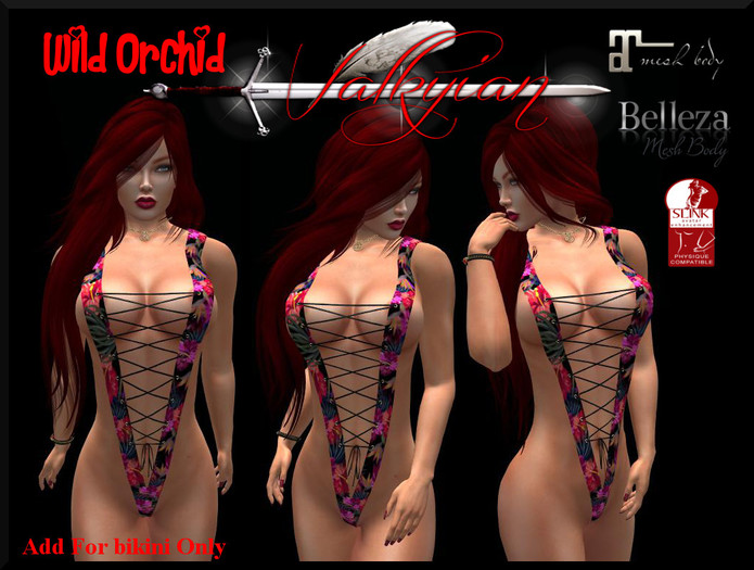 ~Valkyrian~Wild Orchid  Lace Up Slingshot (BOXED)