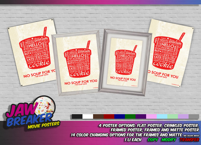 Second Life Marketplace Jawbreaker Seinfeld Quotes v.2