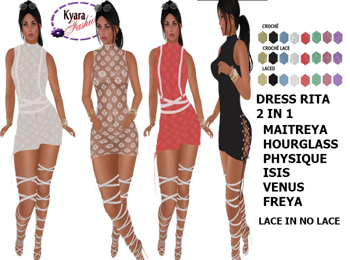 Kyarafashion Rita Dress Lace in no lace + Chain Harness