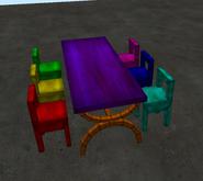 ScultMesh Table with 6 Chairs Copy/Mod - 2 land impact