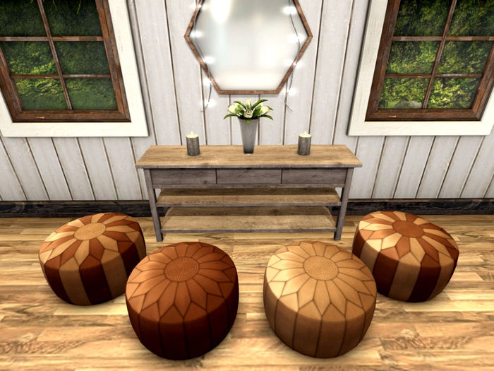Moroccan Ottoman - Brown Set