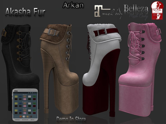 .::Arkan::. Boots Akasha Fur {Pack}