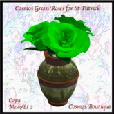 Cosmos Green Roses for St Patrick MESH (BOX)