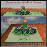 Cosmos St Patrick's Table Runner MESH (BOX)