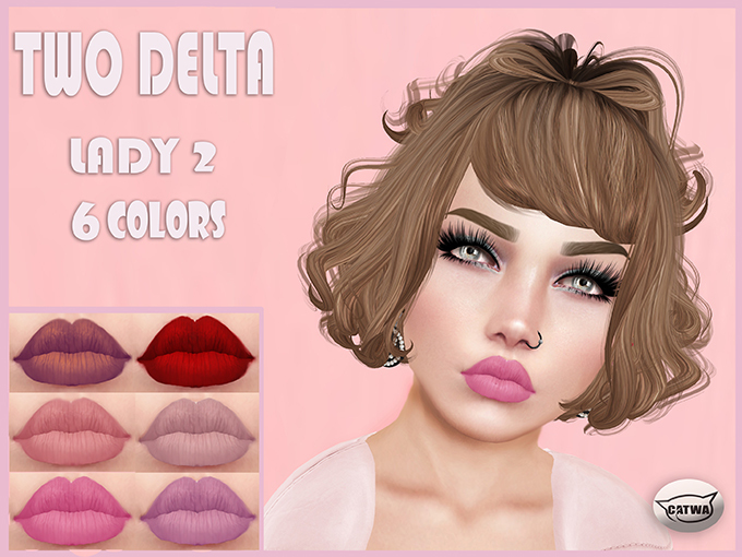 ::TWO DELTA:: Lady 2 Lips Pack Catwa