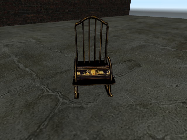 %40 OFF Black Decorated Rocking Chair