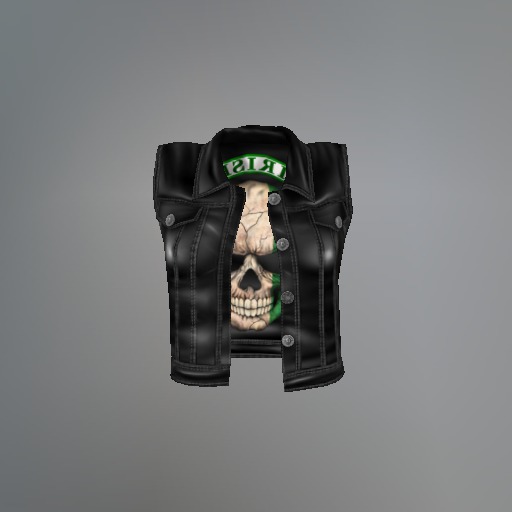 Flag Skull Irish Leather Fitmesh Vest box
