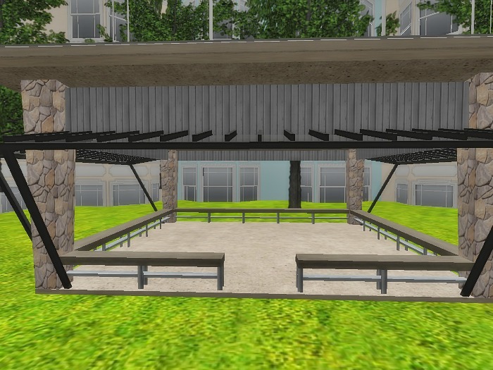 Pavillion with Steel Awnings